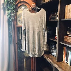 Lightweight ribbed tunic/long sweater